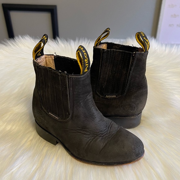 Antonio Hdez Black Leather Pull On Boots 10.5 - Picture 12 of 13